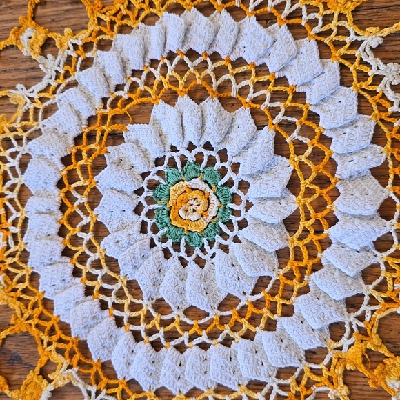 23" Crocheted Doily - Picture 3 of 4